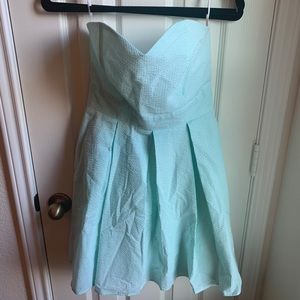Lauren James Strapless Dress - Mint Stripe